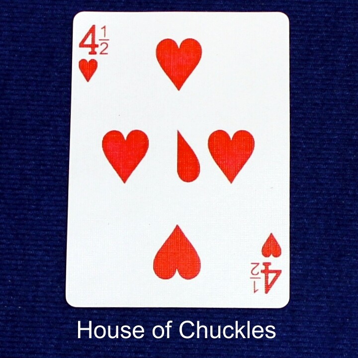 4 1/2 Hearts #2 - Bicycle, Custom Printed Gaff Playing Card