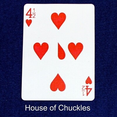 4 1/2 Hearts #2 - Bicycle, Custom Printed Gaff Playing Card