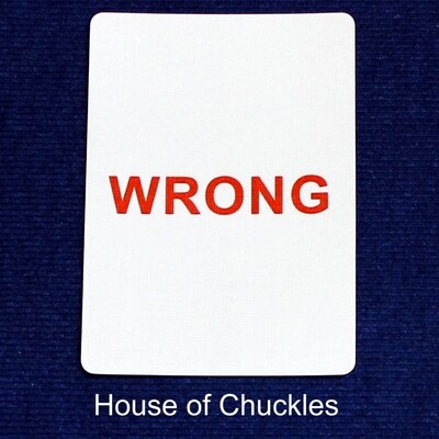 Wrong - Custom Printed Bicycle Gaff Playing Card