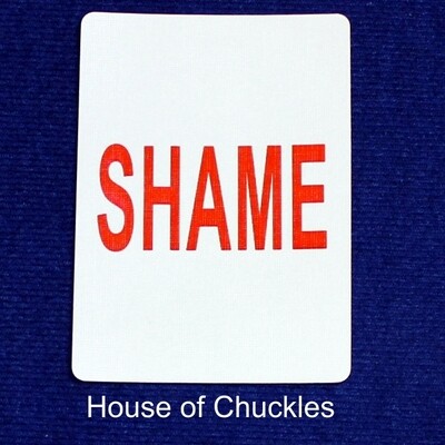Shame - Custom Printed Bicycle Gaff Playing Card