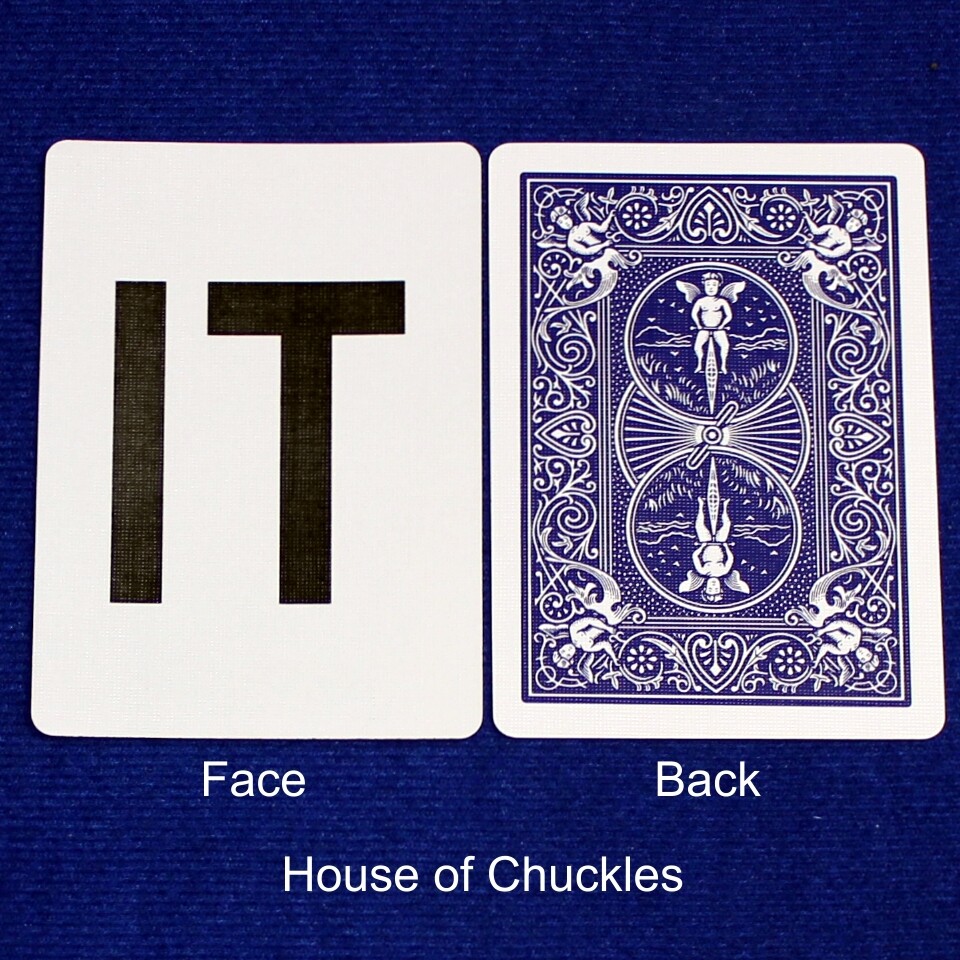 It - Custom Printed Bicycle Gaff Playing Card, Back Option: Blue