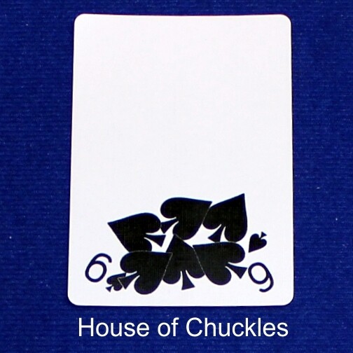 6 of Spades Fallen Pips #2 - Custom Printed Bicycle Gaff Playing Card