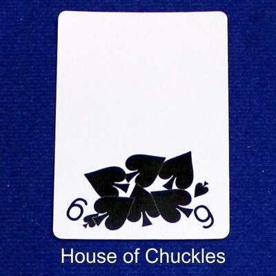 6 of Spades Fallen Pips #2 - Custom Printed Bicycle Gaff Playing Card
