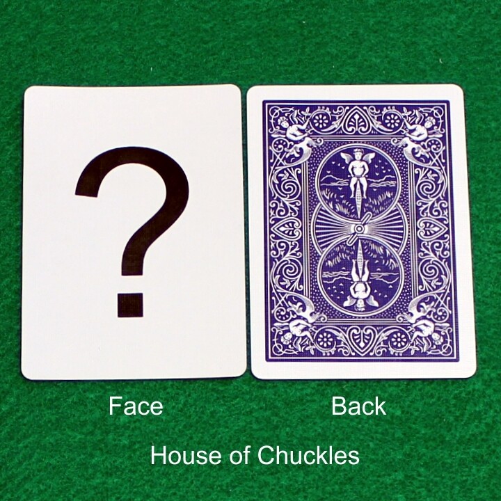 ? - Custom Printed Bicycle Gaff Playing Card, Back Option: Blue