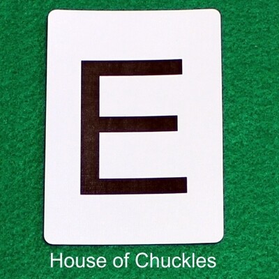 Letter E - Custom Printed Bicycle Gaff Playing Card