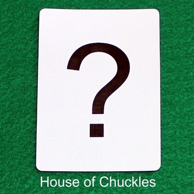? - Custom Printed Bicycle Gaff Playing Card