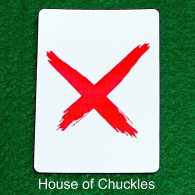 Red X - Custom Printed Bicycle Gaff Playing Card