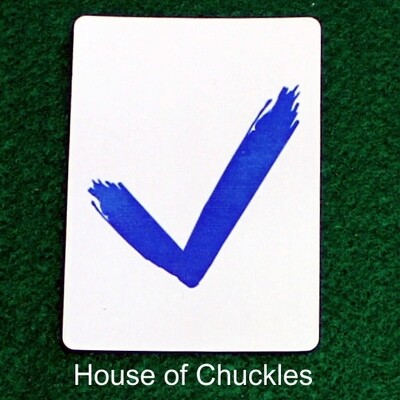 Check Mark - Custom Printed Bicycle Gaff Playing Card