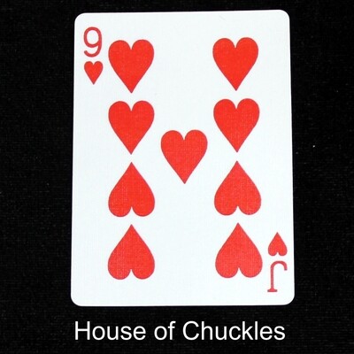 9 of Hearts / Jack - Mis-Indexed - Custom Printed Bicycle Gaff Playing Card