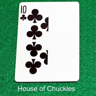 10 of Clubs | Blank - Half n Half Vertical - Bicycle, Custom Printed Gaff Playing Card