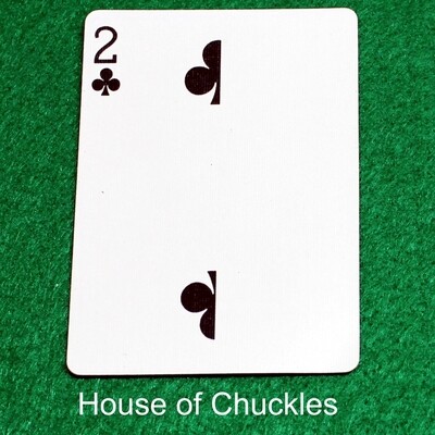 2 of Clubs | Blank - Half n Half Vertical - Bicycle, Custom Printed Gaff Playing Card
