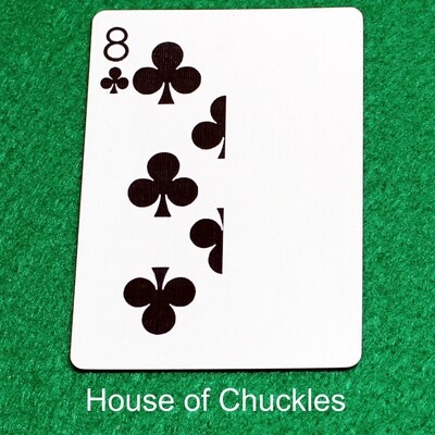 8 of Clubs | Blank - Half n Half Vertical - Bicycle, Custom Printed Gaff Playing Card
