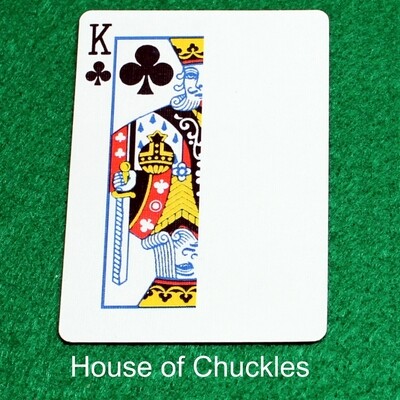 King of Clubs | Blank - Half n Half Vertical - Bicycle, Custom Printed Gaff Playing Card