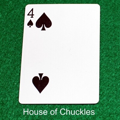 4 of Spades | Blank - Half n Half Vertical - Bicycle, Custom Printed Gaff Playing Card