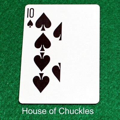 10 of Spades | Blank - Half n Half Vertical - Bicycle, Custom Printed Gaff Playing Card