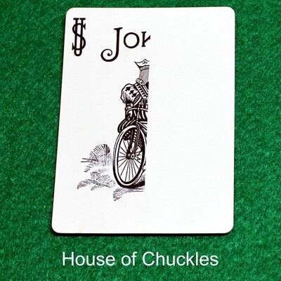 Black White Joker | Blank - Half n Half Vertical - Bicycle, Custom Printed Gaff Playing Card