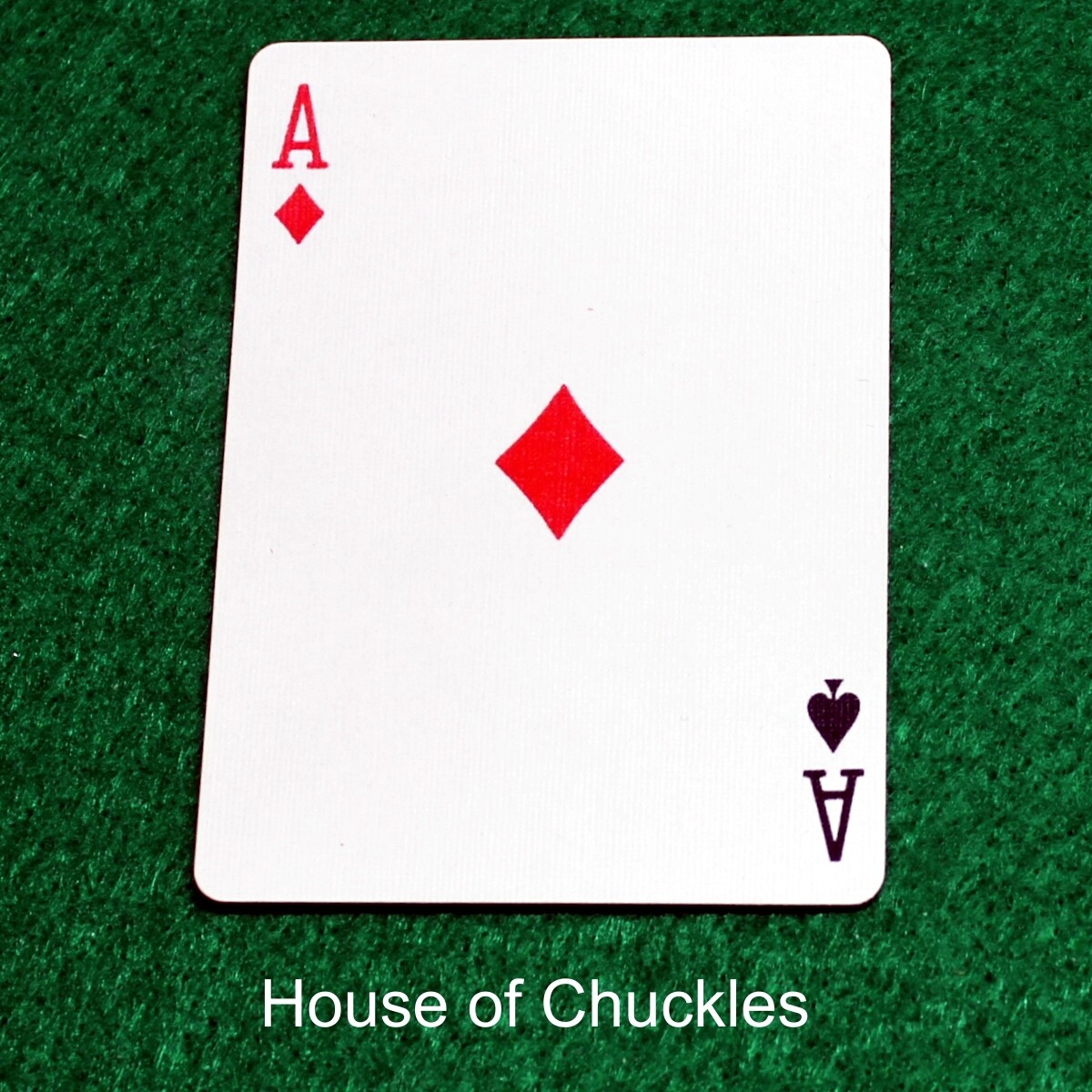 Ace of Diamonds / Spades - Mis-Indexed - Custom Printed Bicycle Gaff Playing Card