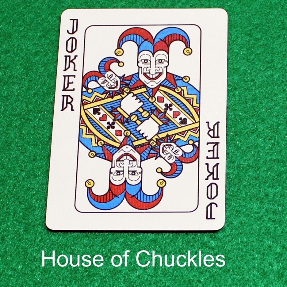 Joker With Joker Staff - Custom Printed Bicycle Gaff Playing Card