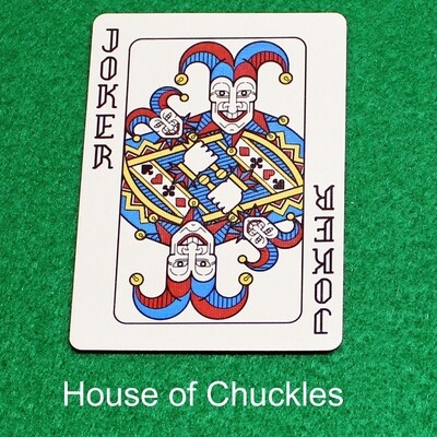 Joker With Joker Staff - Custom Printed Bicycle Gaff Playing Card