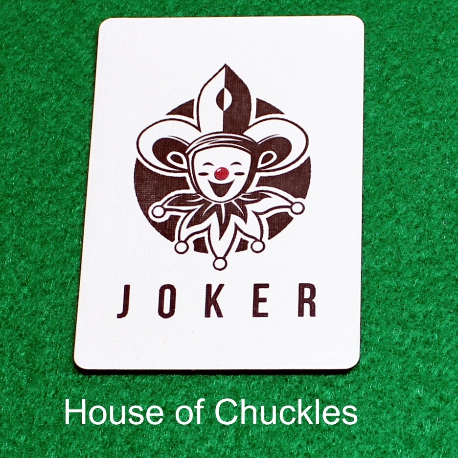Joker With Red Nose - Custom Printed Bicycle Gaff Playing Card