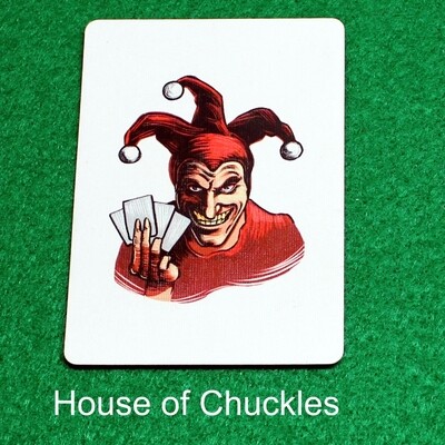 Evil Joker With 4 Cards - Custom Printed Bicycle Gaff Playing Card