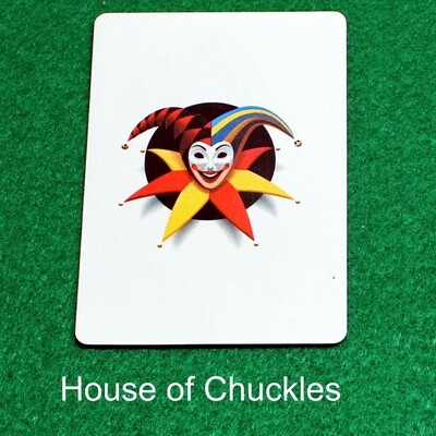 Joker Black Circle - Custom Printed Bicycle Gaff Playing Card
