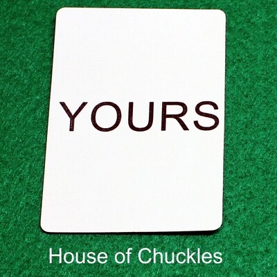Yours - Custom Printed Bicycle Gaff Playing Card