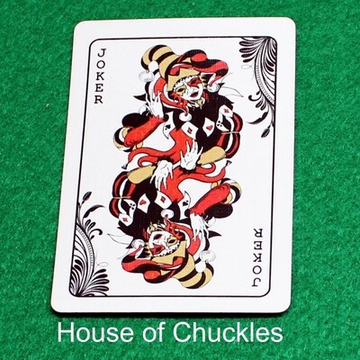 Joker Female - Custom Printed Bicycle Gaff Playing Card