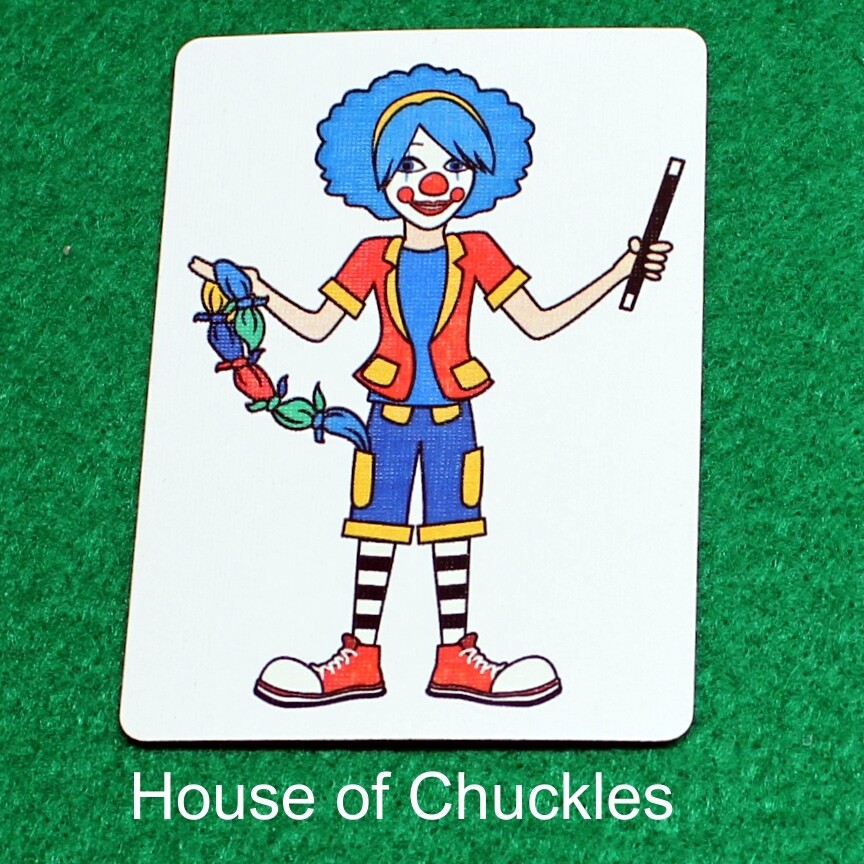 Joker Girl Clown - Custom Printed Bicycle Gaff Playing Card
