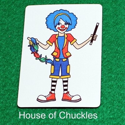 Joker Girl Clown - Custom Printed Bicycle Gaff Playing Card