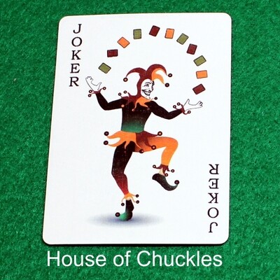 Joker Juggling Cards - Custom Printed Bicycle Gaff Playing Card