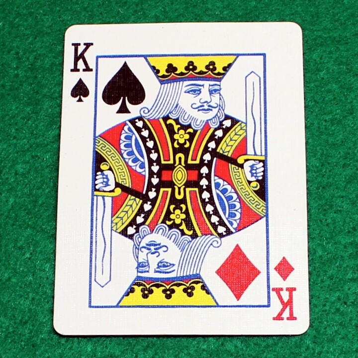 King of Spades / Diamonds - Mis-Indexed - Bicycle, Custom Printed Gaff Playing Card