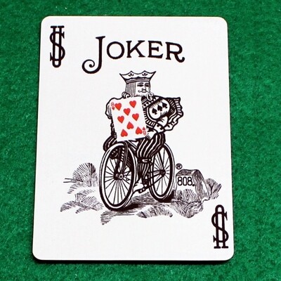 Joker Reveal 8 of Hearts - Bicycle, Custom Printed Gaff Playing Card