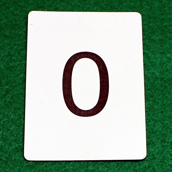 Number 0 - Custom Printed Bicycle Gaff Playing Card