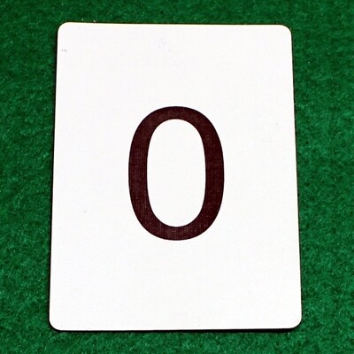Number 0 - Custom Printed Bicycle Gaff Playing Card