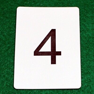 Number 4 - Custom Printed Bicycle Gaff Playing Card