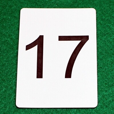 Number 17 - Custom Printed Bicycle Gaff Playing Card