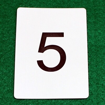 Number 5 - Custom Printed Bicycle Gaff Playing Card
