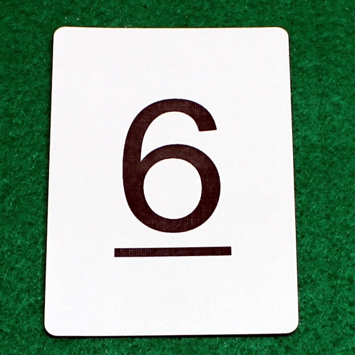 Number 6 - Custom Printed Bicycle Gaff Playing Card