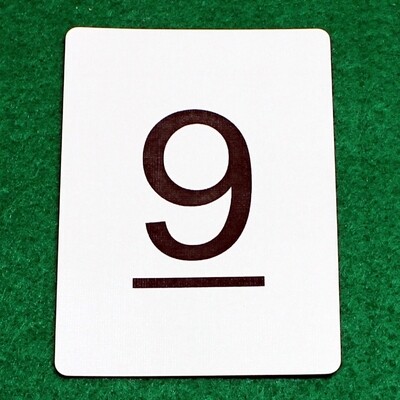 Number 9 - Custom Printed Bicycle Gaff Playing Card