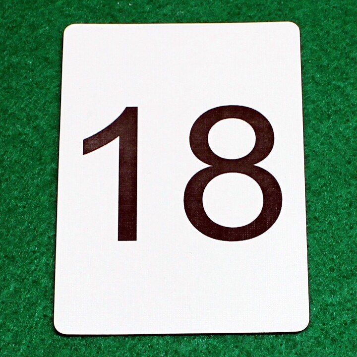 Number 18 - Custom Printed Bicycle Gaff Playing Card