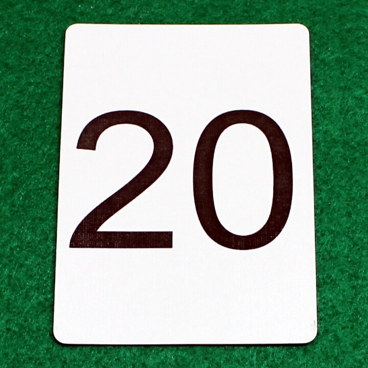 Number 20 - Custom Printed Bicycle Gaff Playing Card