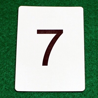 Number 7 - Custom Printed Bicycle Gaff Playing Card