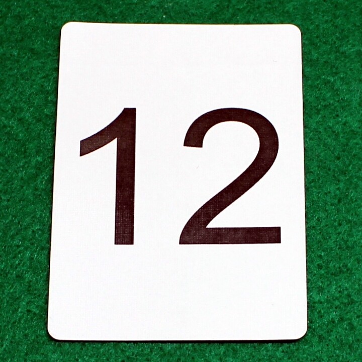 Number 12 - Custom Printed Bicycle Gaff Playing Card