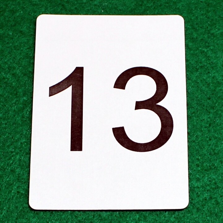 Number 13 - Custom Printed Bicycle Gaff Playing Card