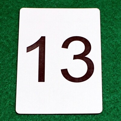 Number 13 - Custom Printed Bicycle Gaff Playing Card