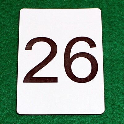 Number 26 - Custom Printed Bicycle Gaff Playing Card