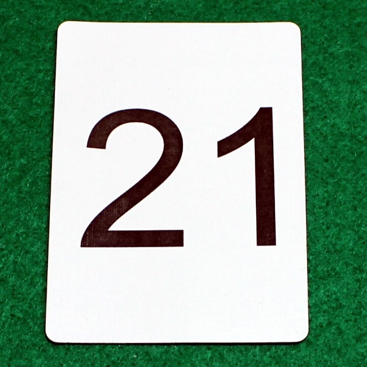 Number 21 - Custom Printed Bicycle Gaff Playing Card