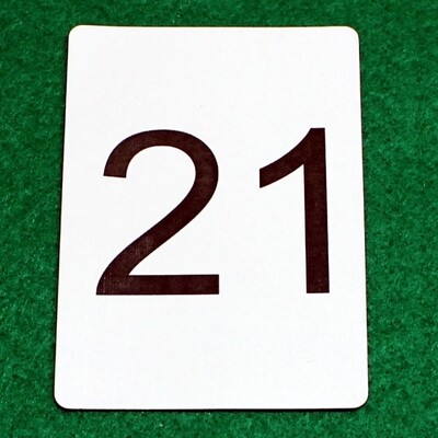 Number 21 - Custom Printed Bicycle Gaff Playing Card