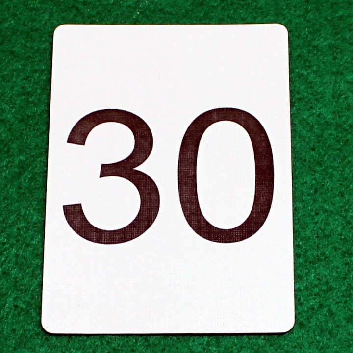 Number 30 - Custom Printed Bicycle Gaff Playing Card